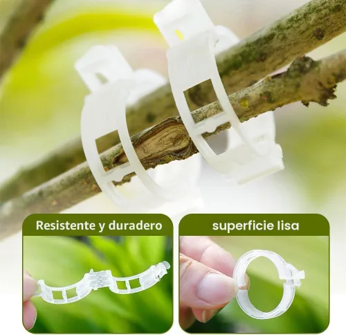 Miniatura 3 de 50 clips de plástico seguros para plantas, clips de soporte para plantas, clips de jardín para plantas trepadoras, clips de enrejado de plástico