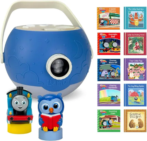 Proyector de libros para niños, Thomas & Friends, 5 historias clásicas, lectura en voz alta, 10 canciones, luz nocturna, música relajante, cuentos