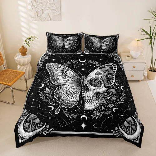 Miniatura 27 de Funda de edredón con estampado de extraterrestre, juego de ropa de cama de nave espacial para niños y niñas, decoración de habitación