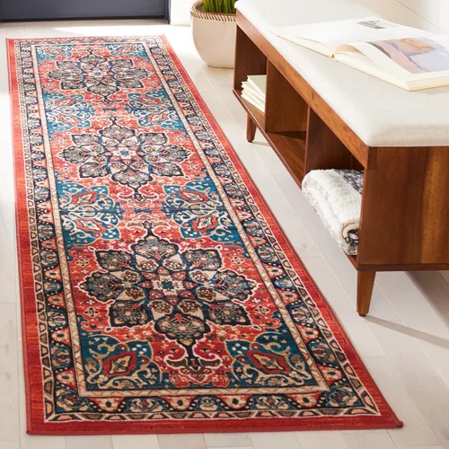 Miniatura 32 de SAFAVIEH Riviera Collection - Alfombra lavable de 2 pies 2 pulgadas x 9 pies, beige y carbón, antideslizante y fácil de limpiar, ideal para sala