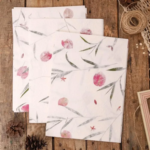 Miniatura 5 de Hojas de papel de morera gruesas A4 hechas a mano, pintura, escritura, papel decorativo, papel para hacer tarjetas, manualidades, 20 piezas