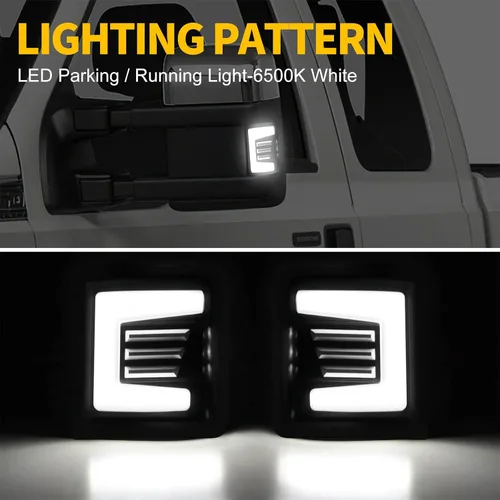 Miniatura 3 de Switchback - Marcador de espejo lateral, señal de giro y luz de marcha de repuesto para 2008-2016 F250 F350 F450 F550 Super Duty DRL accesorios