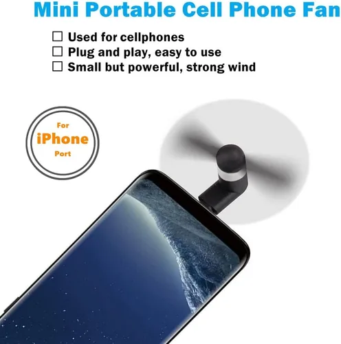 Miniatura 5 de Ventilador de teléfono celular para iPhone, compatible con iPhone 4/5/6/6S/7/8 Plus, X, XS Max, XR, 11/12/13/14 Mini Plus Pro Max SE 2/3,
