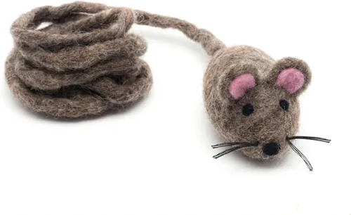 Miniatura 10 de Glaciart One Mini juguete de fieltro para gatos, tamaño de gatito y gato pequeño, juguete de lana natural, juguete interactivo suave y mullido
