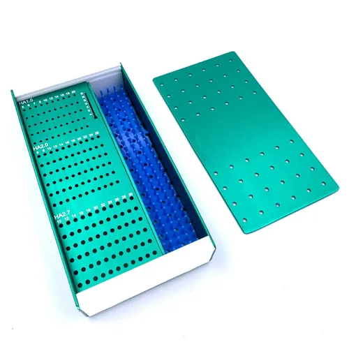 Instrumentos veterinarios Bandeja de esterilización de aluminio Alloyblue Color Bandeja de esterilización Caja de estante para HA1.0.197 in 0.079 in