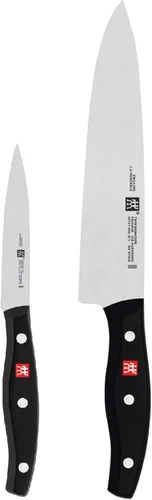 ZWILLING Twin Signature - Juego de cuchillos alemanes afilados de 2 piezas, fabricado en una fábrica alemana propiedad de la empresa con acero de