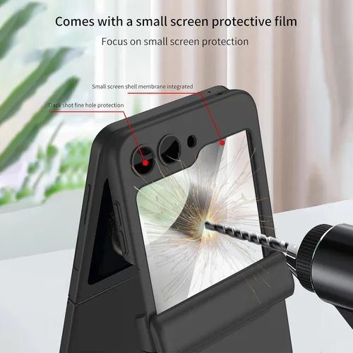Miniatura 4 de STORMTAL Funda protectora delgada para Samsung Galaxy Z Flip 5, protección de bisagra, protector de pantalla integrado, carga inalámbrica, a prueba