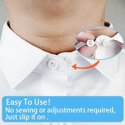 Miniatura 5 de Extensores de cuello para hombres y mujeres, suaves y elásticos para aliviar el cuello, cuellos ajustados para camisas de vestir, expansores
