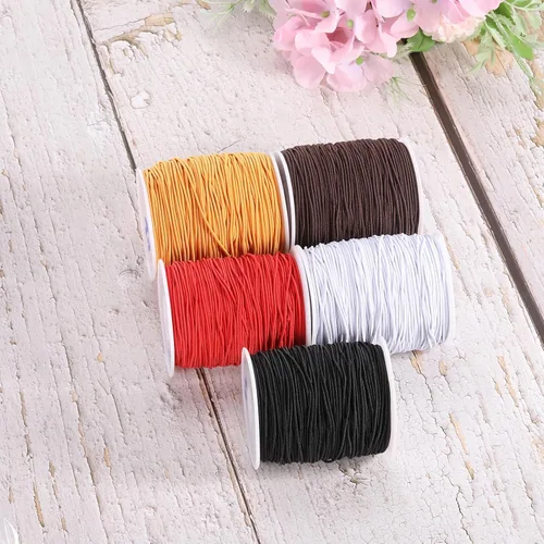 Miniatura 4 de uxcell Cordón elástico de 0.047 pulgadas (0.047 in) con hilo elástico para hacer joyas, collares, pulseras, cuentas, 109 yardas, color marrón