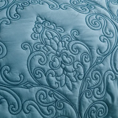 Miniatura 7 de CHIXIN Juego de colcha extragrande tamaño King – Funda de cama ligera – Hermosas costuras – Colcha reversible de 5 piezas – Patrón de paisley