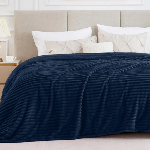 Miniatura 28 de BEDELITE Manta de forro polar para sofá, 10.58 oz/m², suave y cálida, manta acuática esponjosa, manta decorativa y de regalo para mujeres, hombres