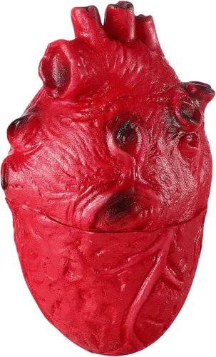 DECHOUS Accesorio de corazón, 1 accesorio realista de corazón falso de Halloween, órgano corporal de tamaño real, decoración de cuerpo aterradora