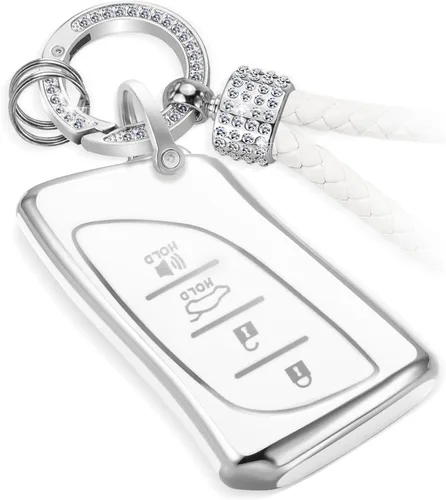 Miniatura 26 de Funda para llavero Buick con llavero de pulsera de circonita de moda, diseño de diamantes encantadores funda suave para Avenir Envision Encore Chevy