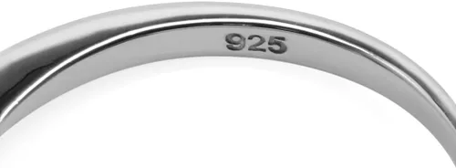 Miniatura 4 de Silvershake 8x6mm Oval Shape 925 Sterling Silver Engagement Ring