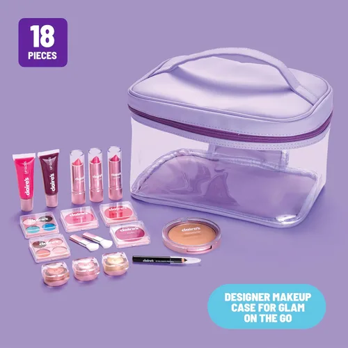 Miniatura 4 de Claire's Kit de maquillaje definitivo, juego de cosméticos reales de 18 piezas, maquillaje para niños de 8 a 12 años, juguetes para niñas y regalo