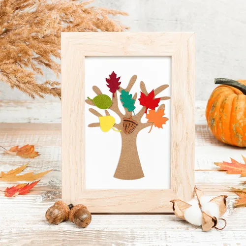Miniatura 6 de Whaline Kit de manualidades de fieltro de árbol de agradecimiento, 192 piezas, árboles de otoño, hojas de arce, adornos de fieltro para bricolaje