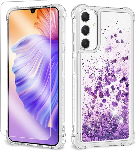Miniatura 49 de Funda con purpurina para Samsung Z Flip 3, a prueba de golpes, funda de TPU transparente con purpurina líquida para Samsung Z Flip 3 para mujer