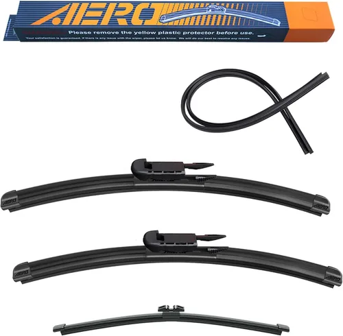 Miniatura 12 de AERO Avenger - Limpiaparabrisas prémium de 26 pulgadas + 19 pulgadas para todas las estaciones con repuestos de goma adicionales, repuesto
