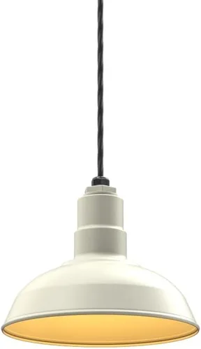 Miniatura 65 de Steel Lighting Co. El Segundo - Lámpara de granero Colgante montado en el techo Domo de 12 pulgadas Vástago de 12 pulgadas Luz de acero