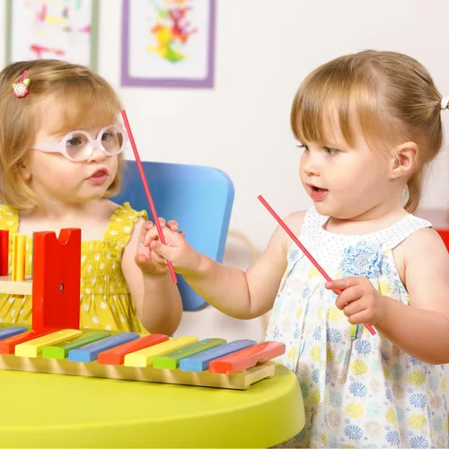 Miniatura 7 de Toyvian Juego de 50 palos de ritmo coloridos para niños, palos Lummi de madera a granel, juego de palos de música de 20 pulgadas, palos de percusión