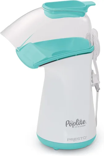 Miniatura 2 de Presto 04869 Popcorn - Taza medidora integrada + mantequilla derretida, fácil de limpiar, envoltura de cable integrada, 18 tazas, aguamarina/blanco