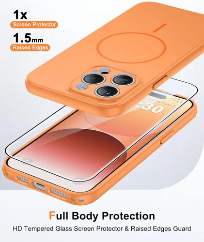 Miniatura 560 de FNTCASE Funda para iPhone 17 Pro: Fundas delgadas translúcidas de color azul claro compatibles con MagSafe, protección completa de la cámara