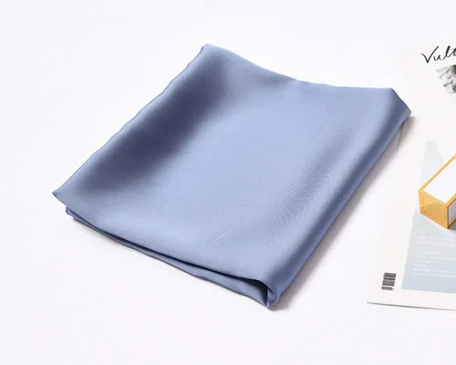 Miniatura 90 de Conjunto de bufanda de poliéster de gasa cuadrada de satén suave y grande para mujer, cuello de cabeza, multiuso, colores sólidos disponibles
