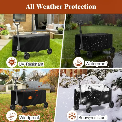 Miniatura 8 de TheElves Funda Plegable para Carro, Fundas para Carro de Jardín al Aire Libre, Fundas Resistente, Impermeable, a Prueba de Viento y Polvo