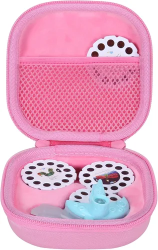Miniatura 13 de Aenllosi Estuche de transporte rígido de repuesto para mini proyector Moonlite, paquete de regalo para hasta 20 carretes de cuentos, organizador