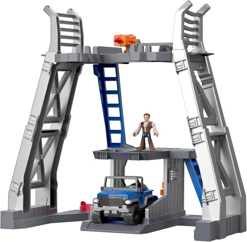 Miniatura 5 de Fisher-Price Imaginext Jurassic World T. rex - Juguete de dinosaurio con figura de Owen Grady, ojos iluminados y acción de morder para mayores de 3