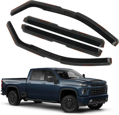 Miniatura 30 de Protectores de lluvia in Channel para Jeep Grand Cherokee L 2021, 2022, 2023, 2024, 2025 2026, deflectores de viento laterales duraderos, viseras