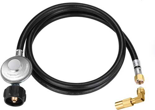 WADEO Manguera reguladora de propano de 6 pies con adaptador de codo de 90 grados para parrilla de mesa Blackstone de 17 pulgadas y 22 pulgadas y la
