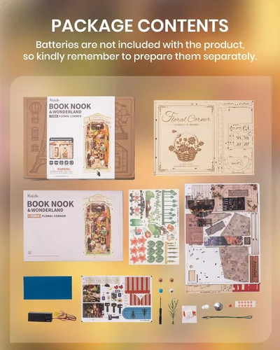 Miniatura 8 de Rolife Kits de rincón de libros para adultos, kit de rincón de libros en miniatura para decoración de habitación del hogar, rompecabezas de madera