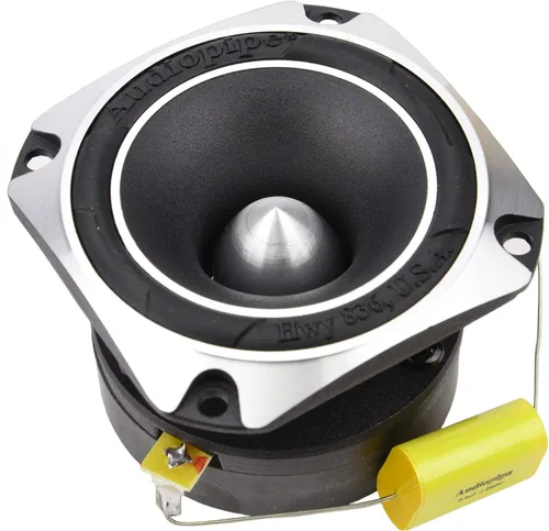 Miniatura 2 de Audiopipe ATR-3231-1400 Watt 3" pulgadas Titanium Car Audio Tweeters (paquete de 4) - Plateado/Negro