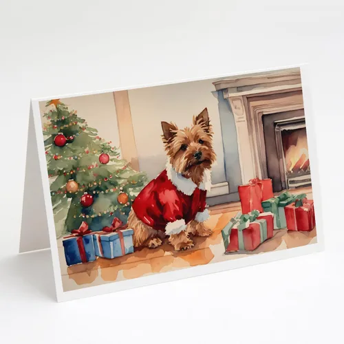 Miniatura 77 de Caroline's Treasures DAC2753GCA7P Paquete de 8 tarjetas de felicitación navideña acogedora de Husky siberiano Tarjetas en blanco con sobres