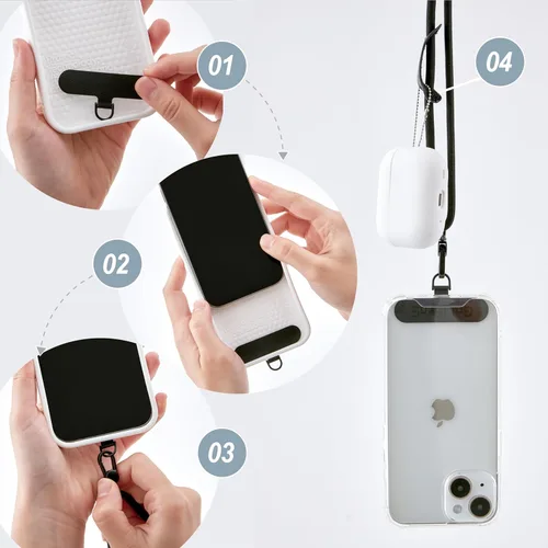 Miniatura 5 de Cordón universal para teléfono, correa cruzada antirrobo para iPhone 16 Pro Max y la mayoría de teléfonos inteligentes, soporte ajustable