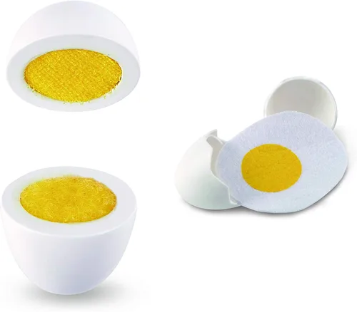 Miniatura 2 de Hape Cartón de huevos 3 huevos duros con cáscara fácil de despegar y 3 fritos, juguete educativo realista de madera para niños de 3 años