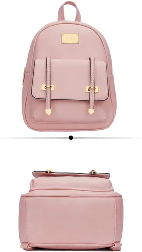 Miniatura 3 de KKXIU Mochila pequeña para niñas, de piel vegana, mini bolsa de libros para mujeres, linda mochila con pompones para adolescentes
