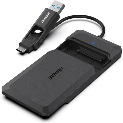 Miniatura 9 de BENFEI Caja externa para disco duro de 2.5 pulgadas SATA a USB sin herramientas (6Gbps, optimizado para SSD, compatible con UASP SATA III)
