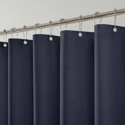 Miniatura 11 de Forro de cortina de ducha de tela repelente al agua, calidad de hotel, lavable a máquina, 3 imanes resistentes con ojales inoxidables y dobladillo