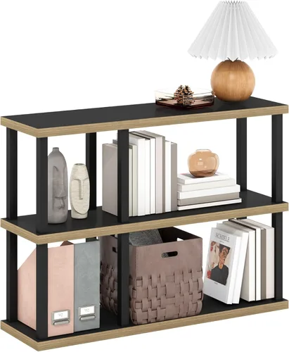 Miniatura 17 de Furinno TURN-N-TUBE - Estantes de almacenamiento, Estante de 3 niveles de 47.4" de ancho para libros, Estante de esquina, Estantes abiertos sin