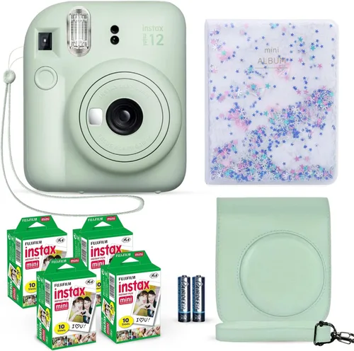 Miniatura 9 de Cámara instantánea Fujifilm Instax Mini 12 color rosa flor + paquete de película Fuji (40 hojas) + paquete de accesorios para obturador, incl.