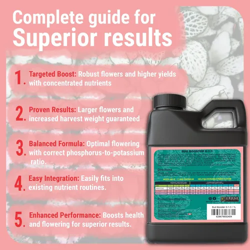Miniatura 5 de Cronk Grow Nutrientes Hidropónicos – Nutrientes Fertilizante de Plantas – Macro y Micro Nutrientes Mezcla – Compatible con Tierra, Jardín