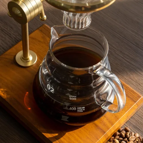 Miniatura 5 de L'ÉPICÉA Juego de Cafetera de Goteo, Cafetera de Goteo con Soporte, Soporte Ajustable de Acero Inoxidable, Base de Madera, Filtros de Papel, Jarra