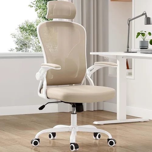 Miniatura 11 de Silla de oficina ergonómica con soporte lumbar, silla de escritorio de respaldo alto, silla ejecutiva giratoria para computadora, altura ajustable