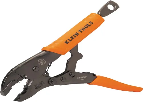 Miniatura 7 de Klein Tools 38663 - Juego de alicates de bloqueo, punta larga de 7 pulgadas y mordaza curvada de 10 pulgadas, alto par de torsión y potencia