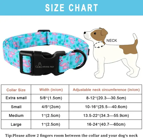 Miniatura 6 de Aring Pet Collar de algodón, ligero y ajustable, con hebilla de liberación rápida para perros pequeños, medianos y grandes, para cachorros, XS