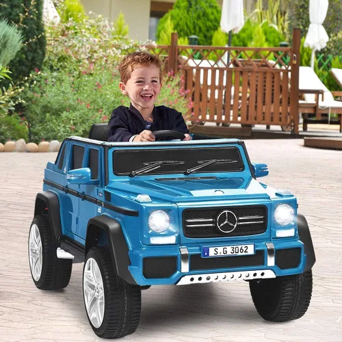 Miniatura 2 de OLAKIDS - Vehículo eléctrico Mercedes-Benz Maybach G650S de 12 V para niños con control remoto de suspensión de ruedas de 3 velocidades, juguete