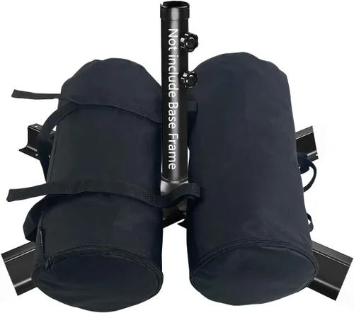 Miniatura 8 de Bolsas de arena para base de paraguas, 2 bolsas de arena rellenables de 50 libras para base de paraguas, sombrilla de patio voladizo, trampolín