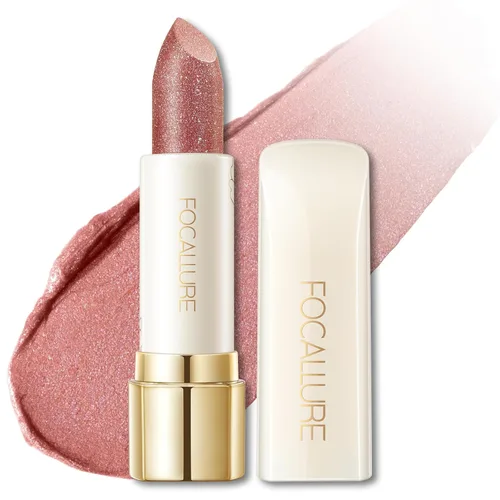 Miniatura 10 de FOCALLURE Lápiz labial brillante hidratante, acabado brillante de perlas, bálsamo labial teñido hidratante con textura cremosa, tinte labial de RD02